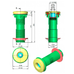 Boquilla impulsión para piscina paneles 15 cm AstralPool