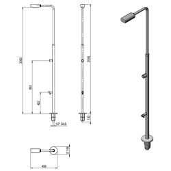 Shower Stainless steel with Lavapiés Minimal GRE dai43f