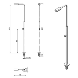 Shower Stainless steel Minimal GRE dai43