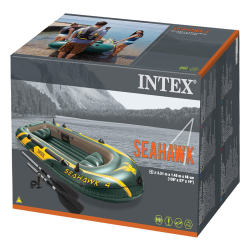 Bote de recreo Hinchable Intex Seahawk 4 con remos y bomba 351x145x48 cm 68351NP