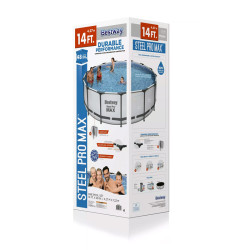 Piscina Bestway Steel Pro MAX Ø 427 x 122 cm con depuradora de cartucho