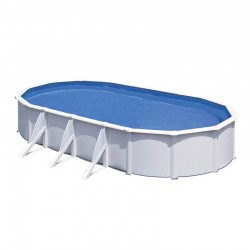 Above-ground pool Gre Fidji Ovalada Acero Chapa White