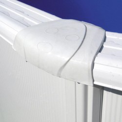 Above-Ground Pool GRE Fidji Oval steel White Steel