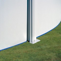 Above-Ground Pool GRE Fidji Oval steel White Steel