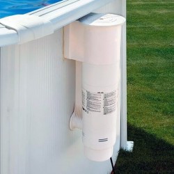 Above-ground pool Gre Bora Bora Circular Acero Chapa White