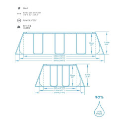 Piscina Bestway Power Steel 404x201x100 cm con depuradora