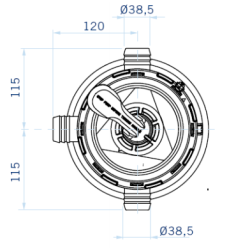 Multiport Top-Mount Valve 1½?. AstralPool New Generation Eco