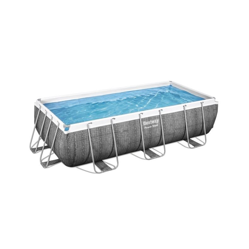 Piscina Bestway Power Steel ratan gris 404 x 201 x 100 cm