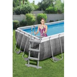 Pool Bestway Power Steel ratan gris 404 x 201 x 100 cm