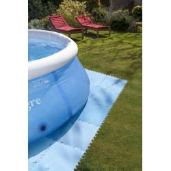 Tapiz de suelo para piscinas desmontables 9 ud. de 50x50cm