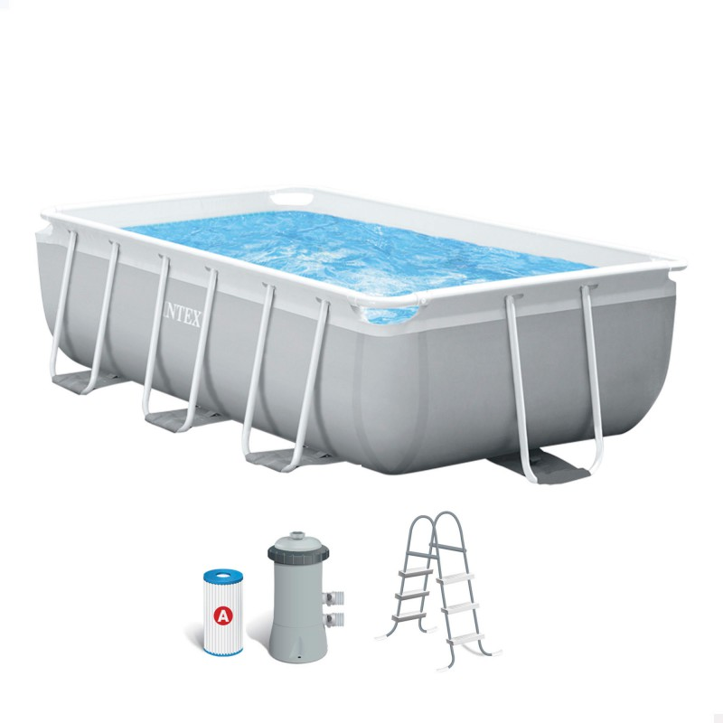 Piscina Intex Prism Frame 300x175x80cm con dep. cartucho y escalera 26784NP