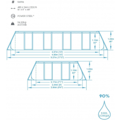 Pool Bestway Power Steel 488 x 244 x 122 cm