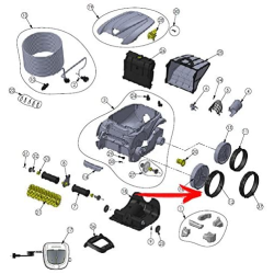 Cover rueda delantera grande negra Zodiac Vortex