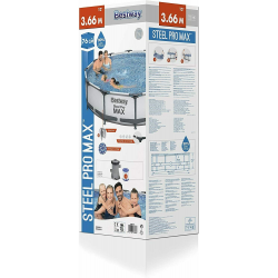 Above-ground pool Bestway Steel Pro MAX 366 x 76 cm with Filter unit cartridge