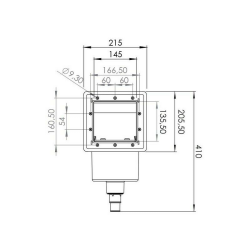 Skimmer de pared para piscina de liner de boca estrecha