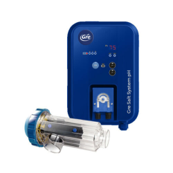 Clorador Salino Gre Premium 12 g/h con bomba dosificadora de pH para piscinas hasta 60 m³