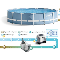 Salt Water Chlorinator INTEX Krystal Clear qz1100 11 G/h with system Ozono 26666