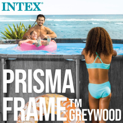 Piscina Intex Greywood Prism Frame 457x122cm con dep. cartucho y escalera 26742NP