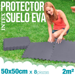 Protector suelo Intex para piscinas 50x50x0.5cm 8 piezas