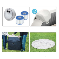 Spa Inflatable INTEX Purespa Greywood Deluxe 216x71cm 28442ex