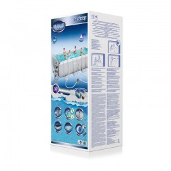 Pool Bestway Power Steel 488 x 244 x 122 cm with Filter unit Cartridge and Ladder