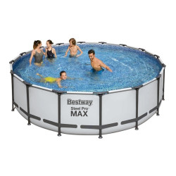 Piscina Desmontable Bestway Steel Pro Max 488 x 122 cm con Depuradora de Cartucho