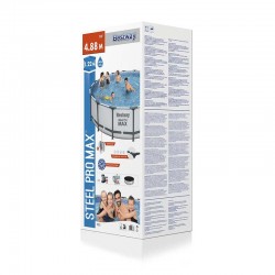 Above-ground pool Bestway Steel Pro Max 488 x 122 cm with Filter unit Cartridge
