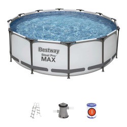 Piscina Bestway Steel Pro MAX 366 x 100 cm con Depuradora de Cartucho