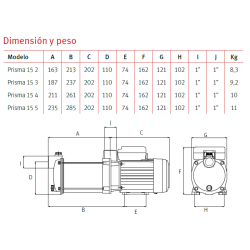 Pump Espa Abastecimiento Domestic PRISMA 15