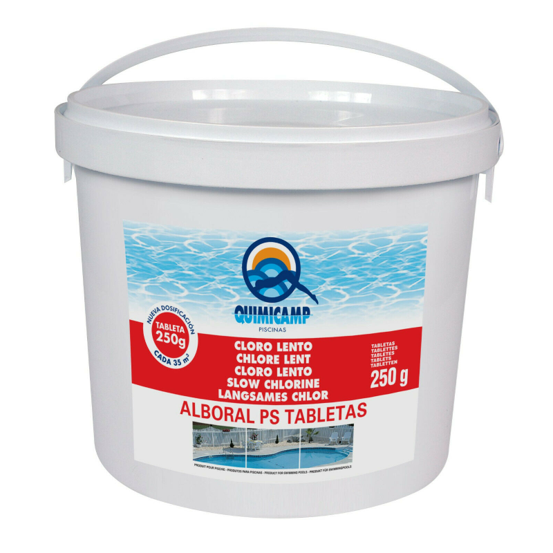 Cloro Lento Alboral PS Tabletas 250gr Quimicamp 5 Kg