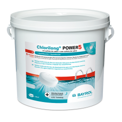 Cloro Multifunción Especial Liner Chlorilong Power 5 Acciones Bayrol 5 Kg Tabl. 250gr.