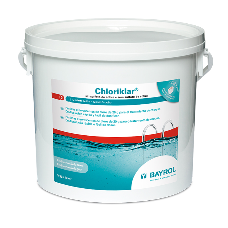 Cloro Choque Chloriklar Tabletas 20gr Especial Liner Bayrol 5 Kg