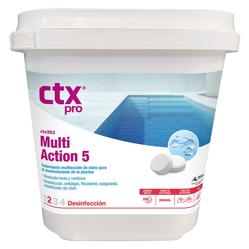 Cloro Multifunción Tabletas 250gr CTX-393 Multi Action 5 5 Kg
