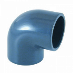 Codo 90º Liso PVC D. 20 mm.