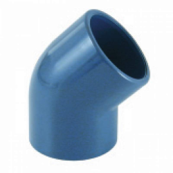 Codo 45º Liso PVC D. 50 mm