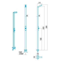 Ducha temporizada with 1 spray head AstralPool