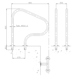 Outlet Pool model 800 X 800 mm AstralPool Fixing for Recess Installation