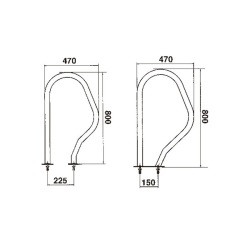 Outlet Pool model 470 X 800 mm AstralPool Fixing by means of Pletina