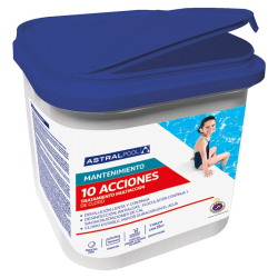 Chlorine Multifunction Action 10 Plus Tabletas 250gr AstralPool 5 kg