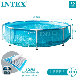Pool Intex Beachside Metal Frame 305 x 76 cm 28206NP