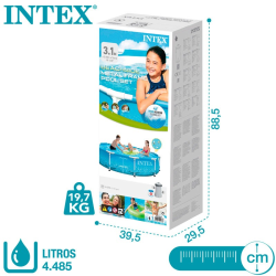 Piscina Intex Beachside Metal Frame con depuradora 305x76cm 28208NP