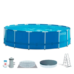 Piscina Intex Metal Frame 457x122cm con depuradora y escalera 28242NP