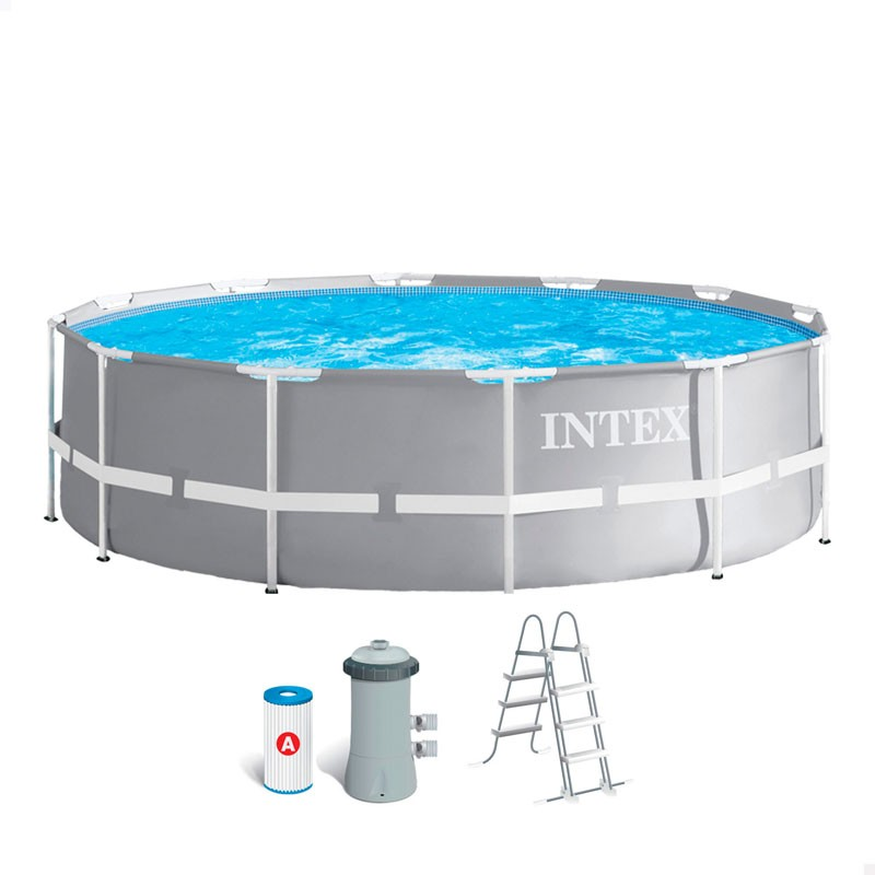 Piscina Intex Prism Frame 366x99cm con depuradora y escalera 26716NP