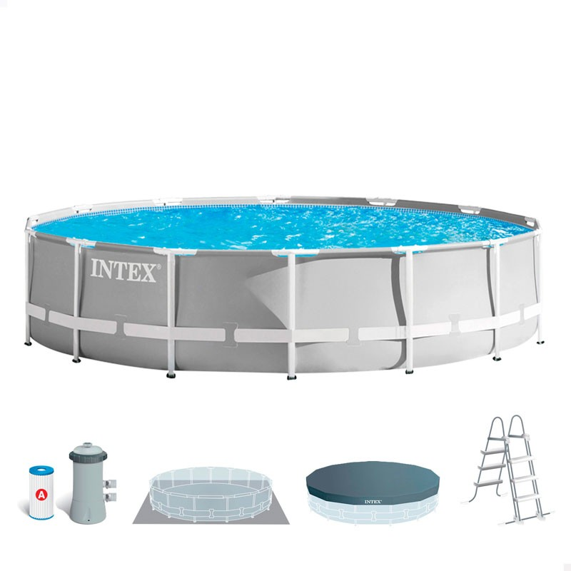 Piscina Intex Prism Frame 427x107cm con depuradora y escalera 26720NP