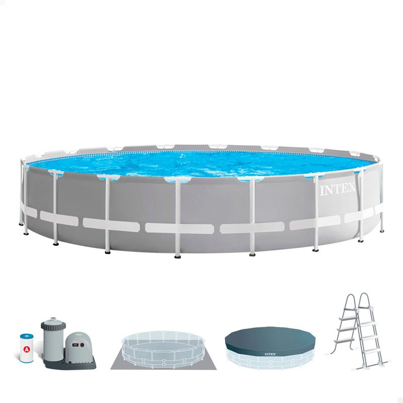 Piscina Intex Prism Frame 549x122cm con dep. cartucho y escalera 26732NP