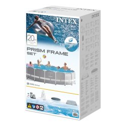 Piscina Intex Prism Frame 610x132cm con depuradora y escalera 26756NP