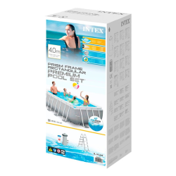 Pool INTEX Prism Frame 400x200x100cm Dep. Cartridge and Ladder 26788np