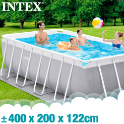 Piscina Intex Prism Frame 400x200x122cm dep. cartucho y escalera 26790NP