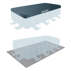 Pool INTEX Prism Frame 488x244x107cm Dep. Cartridge and Ladder 26792np