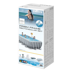 Piscina Intex Prism Frame 488x244x107cm dep. cartucho y escalera 26792NP